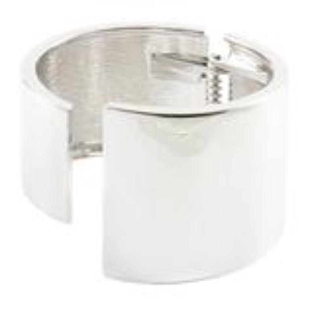 NEGATIVE SPACE BAR SILVER BRACELET - Picture 2 of 4